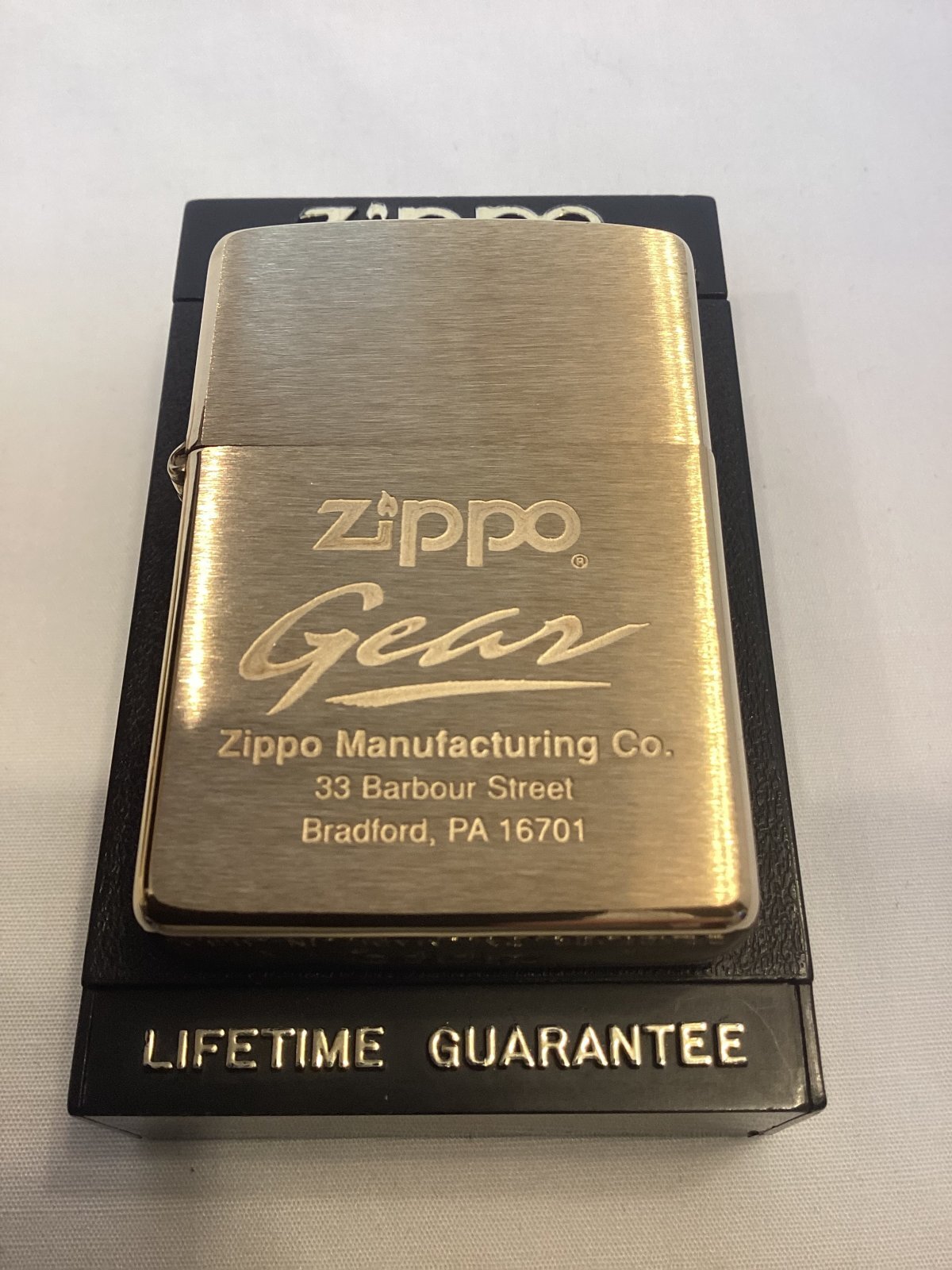 画像5: No.204 ヴィンテージZIPPO 1994年製 BRUSHED SOLID BRASS ブラッシュソリッドブラス GEAR LOGO ギア ロゴ z-6852