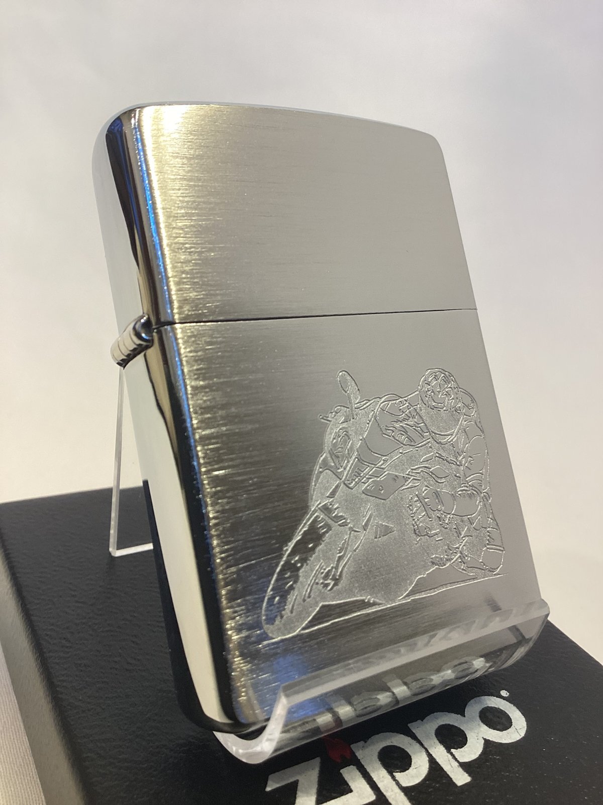 画像1: No.200 バイクシリーズZIPPO BRUSHED CHROME ブラッシュクローム MOTOR BIKE モーターバイク z-6854