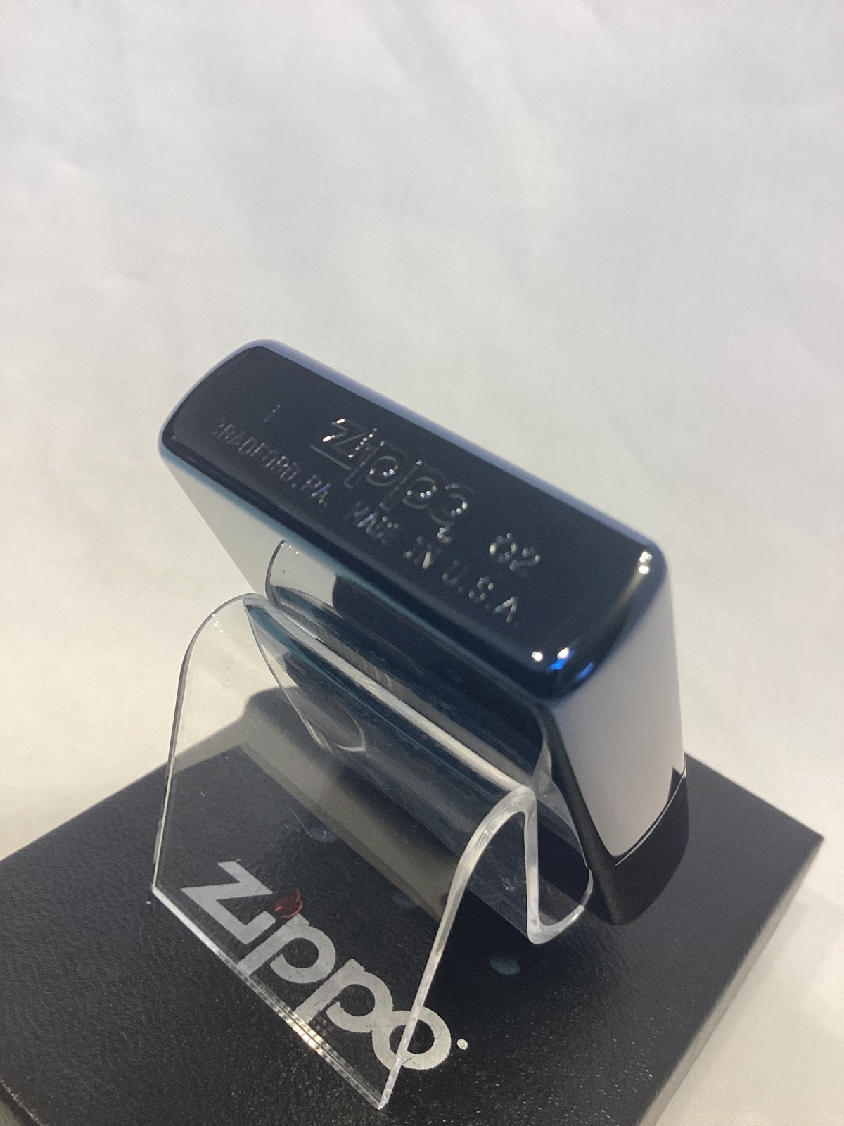 画像4: No.200 ヴィンテージZIPPO 2002年製 BLUE TITANIUM ブルーチタン PLANE プレーン z-6865