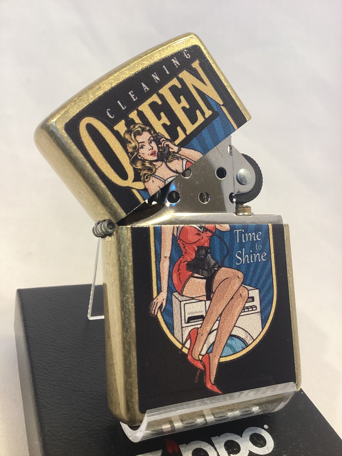 画像2: No.207G 推奨品ZIPPO GOLD DUST ゴールドダスト CLEANING QUEEN クリーニングクイーン z-6862