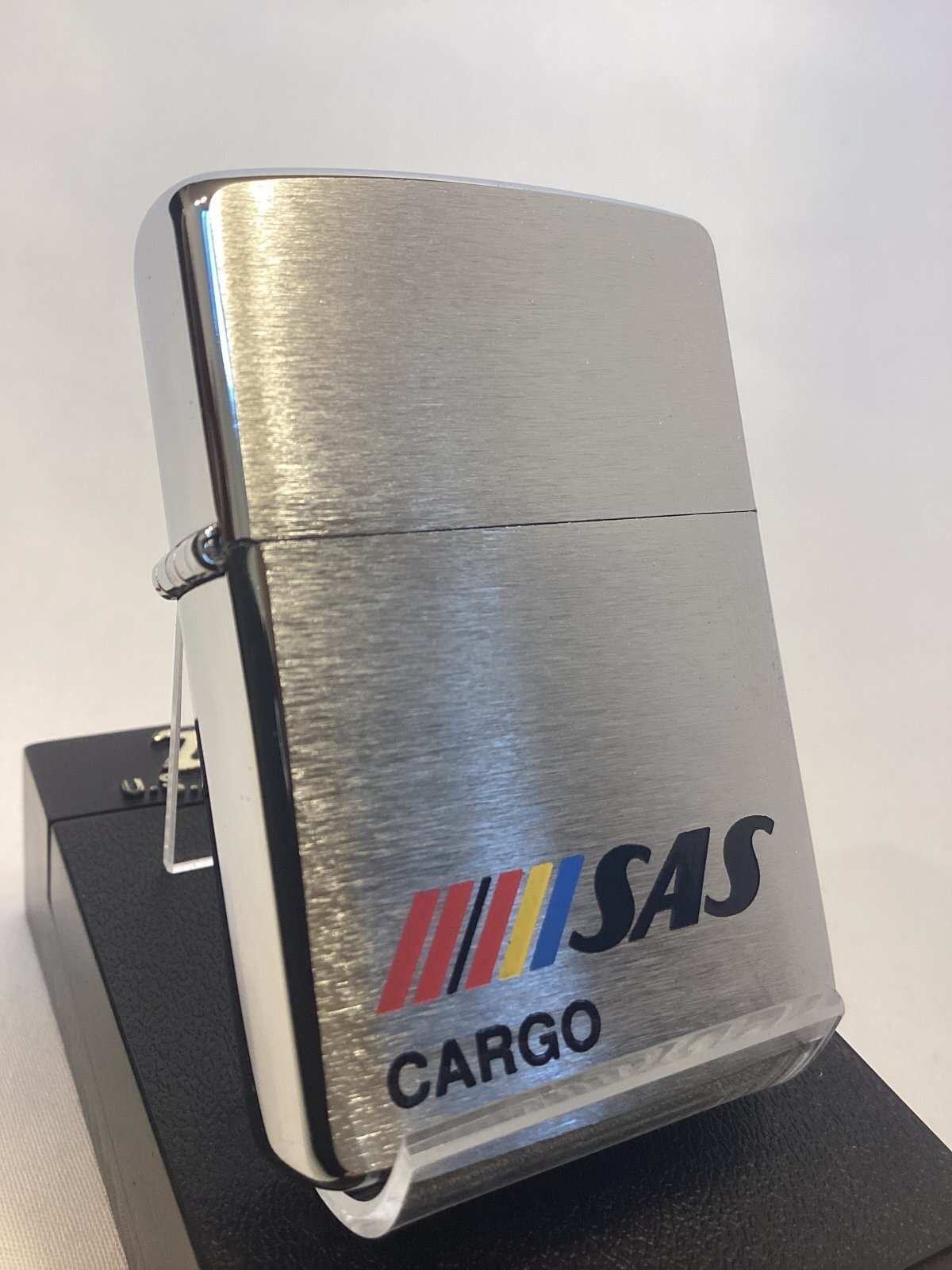 画像1: No.200 企業ロゴシリーズZIPPO BRUSHED CHROME ブラッシュクローム SAS CARGO LOGO z-6866